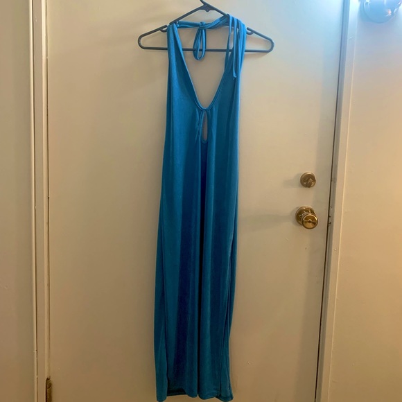 Blue halter dress - Picture 2 of 7